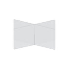 Mark Maker 4 Way Table Divider - 47.5" L x 47.5" W x 23.5" H - 1/4" clear acrylic - no pass throughs-Social distancing for up to 4 people