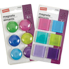 Staples Coloured Magnets, Assorted Fashion Colours, 6 Pack-Attach pictures, paper and other items to any metal surface