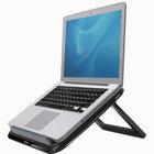 Fellowes I-Spire Series Laptop Quick Lift Riser -Black-Foldout front legs to optimize screen positioning on any laptop up to 17” or 4.5kgs