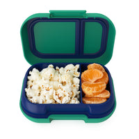 Bentgo Kids Snack Leak-Proof Container - Green/Navy-Fuel Your Family: Take fresh and healthy snacks wherever you go to keep the whole family energized