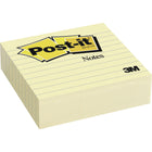 Post-it Notes - Lined - 4" x 4" - Canary Yellow - 300 Sheets/Pad - 12 Pads/Pack-Post-it Notes are recyclable