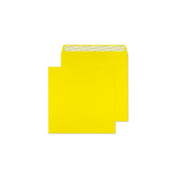 Blake Creative Color Bright Yellow Invitation Envelopes - 6 1/4" W x 6 1/4" L - Banana Yellow - 25 Pack-Banana Yellow