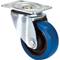 Kleton Blue Caster, Swivel, 4" (101.6 Mm), Rubber, 350 Lbs. (158.8 Kg.) - 6 Pack-Bolt Hole Size 3/8" (9.52 mm)