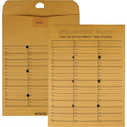 Quality Park Self-Sealing Double Sided Inter-Department Envelopes - 10"W x 13"L - Kraft - 100 Pack-Formatting features 3 columns on two sides with wide ruling for maximum space for signatures