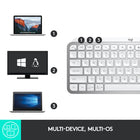 Logitech MX Keys Mini Minimalist Wireless Illuminated Keyboard - USB-C - Pale Grey-USB-C Rechargeable: MX Keys Mini Bluetooth keyboard stays powered up to 10 days on a full charge or up to 5 months with the backlighting turned off