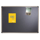 Quartet Prestige Black Embossed Foam Bulletin Board - Euro Aluminum/Titanium Frame - 48" x 36"-Delivers quality performance when communication and collaboration is needed in frequent-use office environments