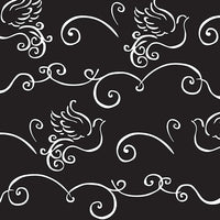 Millbrook Studios Flat Wrap, Love Birds, 12 Pack (57043)-Each sheet is 19" x 27"