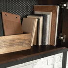 Sauder - 430077 Briarbrook Large Hutch - Barrel Oak-Durable, powder coated metal frame.