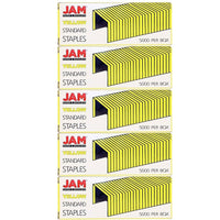 JAM Paper Standard Size Colourful Staples, Yellow, 5 Pack (335yeg)-Size: .5" x .25"