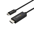 StarTech USB-C to HDMI Cable, 6 ft., Black (CDP2HD2MBNL)-Connect a USB Type-C computer to an HDMI projector or display in your classroom, auditorium or boardroom