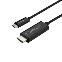 StarTech USB-C to HDMI Cable, 6 ft., Black (CDP2HD2MBNL)-Connect a USB Type-C computer to an HDMI projector or display in your classroom, auditorium or boardroom