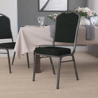 Flash Furniture HERCULES Series Crown Back Stacking Banquet Chair in Black Dot Patterned Fabric - Silver Vein Frame-Upholstered Seat and Back