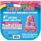 Eureka Candy Land 4" Peppermint Stripes Deco Letters, Pink, 528 Pack-Pink