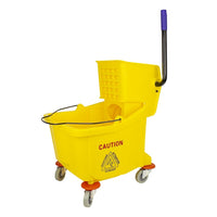 Johnny Vac Sidepress Wringer & Bucket Combo - BU32YE-Deluxe Sidepress Mop Wringer and Bucket