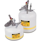 Justrite Quick-Disconnect Safety Disposal Cans, 5 Gal," x H": 12" x 20", Stainless Steel-Fitting Material: Stainless Steel