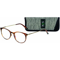 SAV Eyewear Tri-Focus Venice Blue Light Glasses - + 2.75 - Shiny Brown-3 powers in one pair of readers