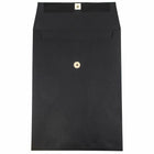 JAM Paper Open End Catalog Envelopes with Button and String Closure - 9" x 12" - Black Linen - 25 Pack -Quantity: 25/Pack