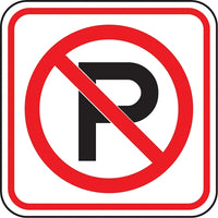 Accuform Signs No Parking Sign, 12" x 12", Aluminum, Pictogram-Display Type Bolt-On