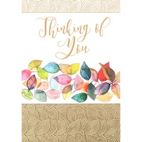 MillBrook Studio Greeting Cards/Envelopes - 5-3/8" W x 7-3/4" H - Multi Color Leaves - 18 Pack-Card shop quality greeting cards