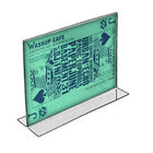 Azar Displays 8.5" x 14" Horizontal Double Sided Stand Up Acrylic Sign Holder, Clear, 10 Pack (152707)-Stand up sign holder is perfect for tabletop displays, restaurant table displays, and hotel concierge desks