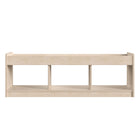 Flash Furniture Bright Beginnings Commercial Grade Modular Wooden Classroom 2 Sided, 3 Section, Open Storage Unit? - Natural-3 Section Wooden Classroom Open Display Shelf Unit with Mirrored Top