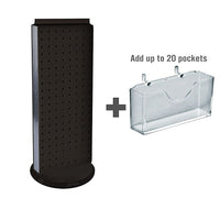 Azar Displays Pegboard Counter Gift Card Holder, 8" x 21", Black (700505-BLK)-Made from pegboard