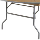 Flash Furniture 72" Round HEAVY DUTY Birchwood Folding Banquet Table with METAL Edges-6' Folding Table