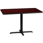 Flash Furniture 30'' x 48'' Rectangular Laminate Table Top, Mahogany with 22'' x 30'' Table-Height Base (XUMA3048T2230)-Hospitality Table