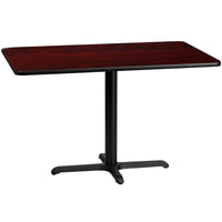 Flash Furniture 30'' x 48'' Rectangular Laminate Table Top, Mahogany with 22'' x 30'' Table-Height Base (XUMA3048T2230)-Hospitality Table