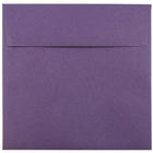 JAM Paper 7.5" x 7.5" Square Envelopes, Dark Purple, 25 Pack (263919267)-Square invitation envelope