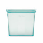 Zip Top Reusable Platinum Silicone Containers - Sandwich Bag - Teal-Top & Bottom Shelf Dishwasher Safe