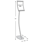 Azar Displays 11" x 8.5" Curved Metal Floor Sign Holder (300886)-Used to display graphics