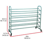 Oceanstar 5-Tier Metal Shoe Rack, Turquoise (5SR1606)-Shoe Rack