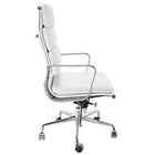 Nicer Furniture Soft Pad Low Back Management Chair - White-High standard of workmanship including exact strait double stitching and plump to the touch upholstery.