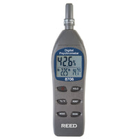 REED 8706-NIST Digital Psychrometer / Thermo-Hygrometer-Simultaneous display of %RH, temperature and dew point or wet bulb