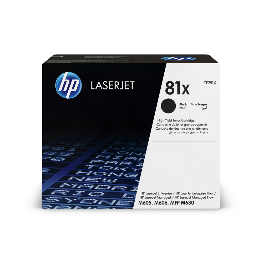 HP 81X 黒(大容量)トナーカートリッジ CF281X HP 81X (CF281X) Black High Yield Original LaserJet Toner Cartridge