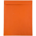 JAM Paper 10 x 13 Open End Catalog Envelopes, Brite Hue Orange Recycled, 100 Pack (87766)-Orange