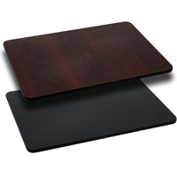 Flash Furniture 30" x 60" Rectangular Table Top with Black or Mahogany Reversible Laminate Top-Restaurant Dining Table Top