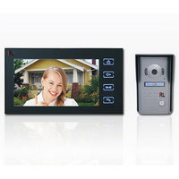SeqCam 7" Touch Pad Video Doorphone, 3" x 7" x 6", Black-ID unlocking