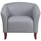 Flash Furniture HERCULES Imperial Series Grey Leather Chair-Contemporary Style