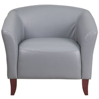 Flash Furniture HERCULES Imperial Series Grey Leather Chair-Contemporary Style