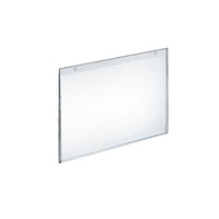 Azar Displays 9" x 12" Horizontal Wall Mount Acrylic Sign Holder, Clear, 10 Pack (162713)-Can be used on pegboard, slatwall, gridwall, or on a wall with screws