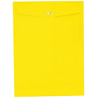 JAM Paper 9 x 12 Open End Catalog Envelopes with Clasp Closure, Brite Hue Yellow Recycled, 100 Pack (92953)-Size: 9" x 12"