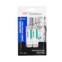 Tombow #67304 MONO Sand Eraser - 2 Pack-Environmentally friendly, produced with all natural materials. Natural rubber latex and silica grit