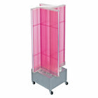 Azar Displays Pegboard Floor Display Pinwheel Spinner, 54" x 13.5", Pink (700445-PNK)-Pink Plastic