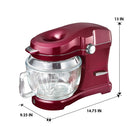 Kenmore Elite Ovation Stand Mixer with Pour-In Top - 5 qt - Burgundy-Exclusive accessories designed for the pour-in top: wide-mouth funnel, egg separator, and ingredient grater/zester
