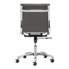 Zuo Meoroxx Armless Office Chair, Grey-Assembly required: no
