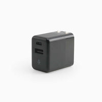 LBT Power Stream 20W Dual-port PD Wall Charger - Black-20W wall charger with Power Delivery (PD) can quickly power up all Android and Apple iPhone smartphones with a USB Type-C port