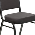 Flash Furniture HERCULES Series Crown Back Stacking Banquet Chair with Silver Vein Frame - Grey Fabric-Grey Fabric Upholstery