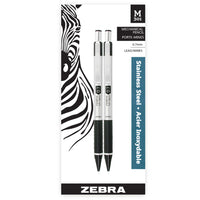 Zebra M301 Mechanical Pencils - 0.7mm - 2 Pack-Stainless steel barrel with comfort grip